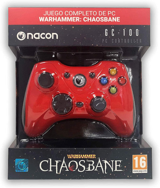 Nacon - Mando De Gaming Gc-100 Rojo + Videojuego Warhammer Chaosbane (Windows Xp) Nacon - Mando De Gaming Gc-100 Rojo + Videojuego Warhammer Chaosbane (Windows Xp)